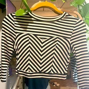 Black and white crop top